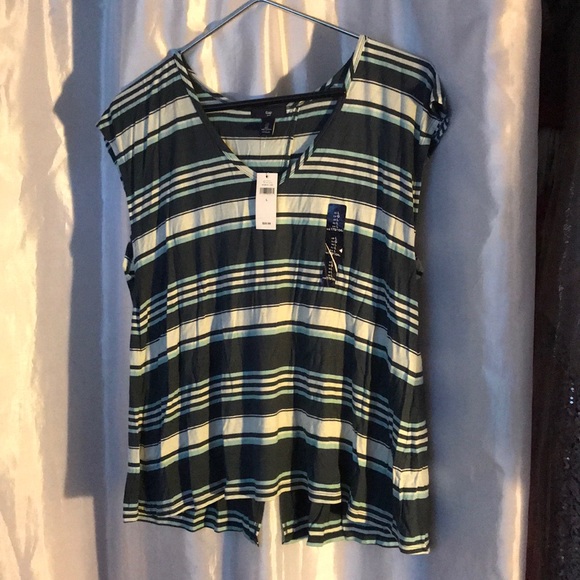 Fun Multi-Striped Top w/ Slit Back - Picture 1 of 3